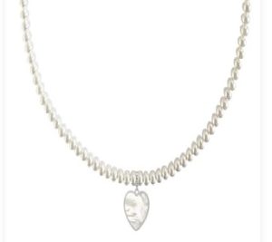 Anyoli bijuteria care alină dorul colier cu perle eco, piatră Madre Perla