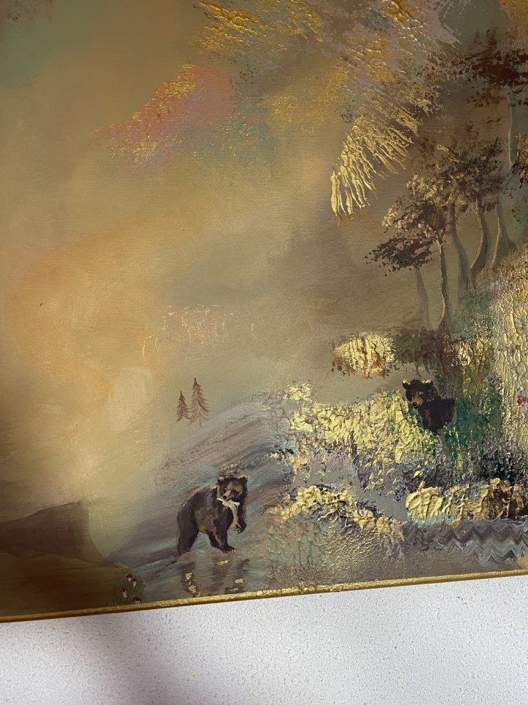 La pândă Pictură de Maria Marinescu detaliu La pândă Pictură de Maria Marinescu detaliu